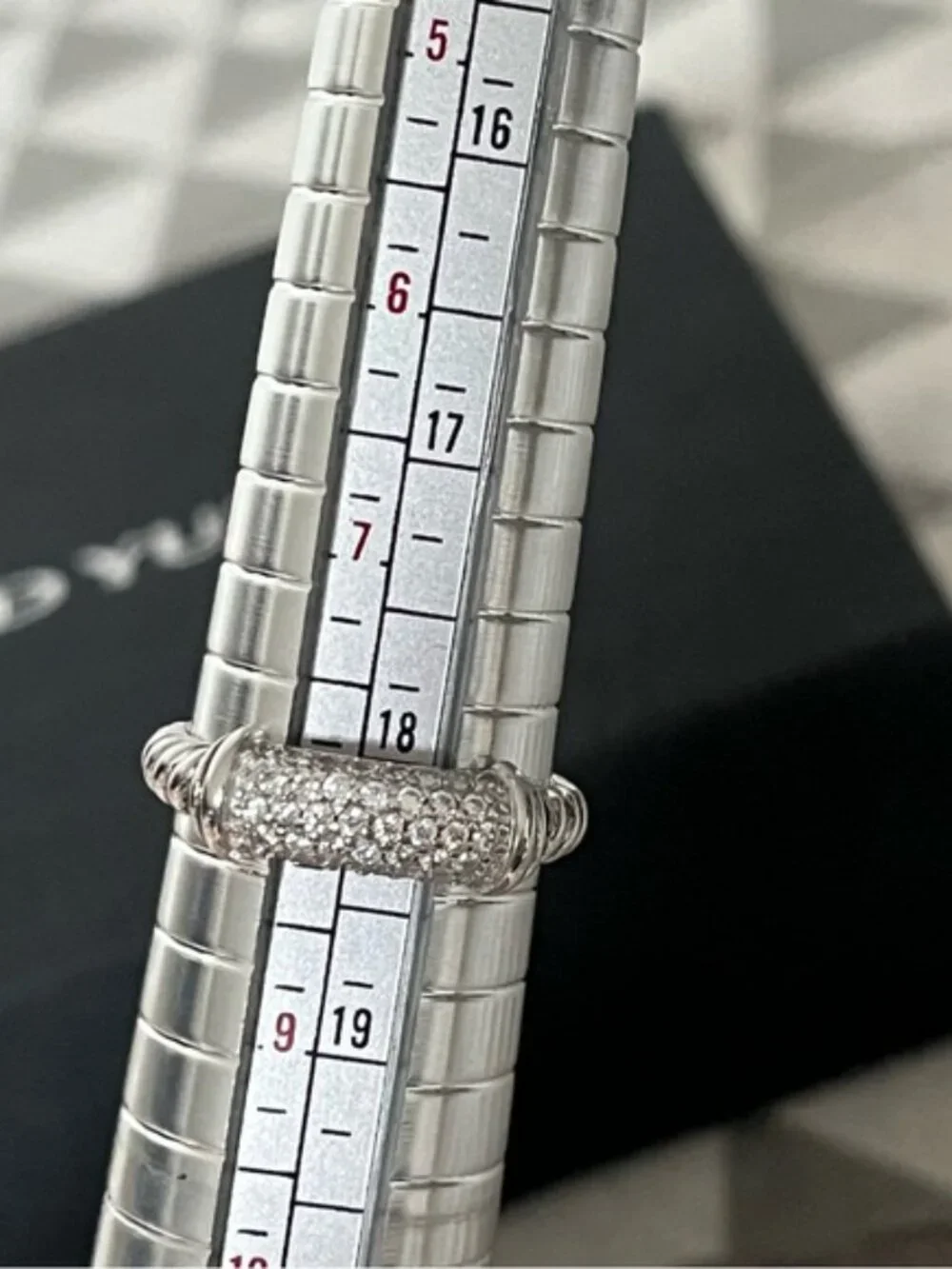✨ David Yurman Silver Pavé Diamond Cable Ring ✨